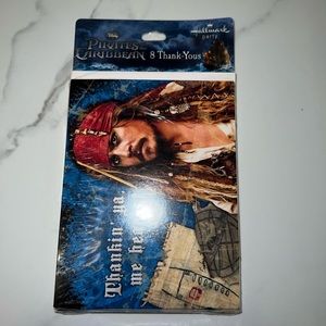 disney pirates of the caribbean 8 thank you birthday cards NEW